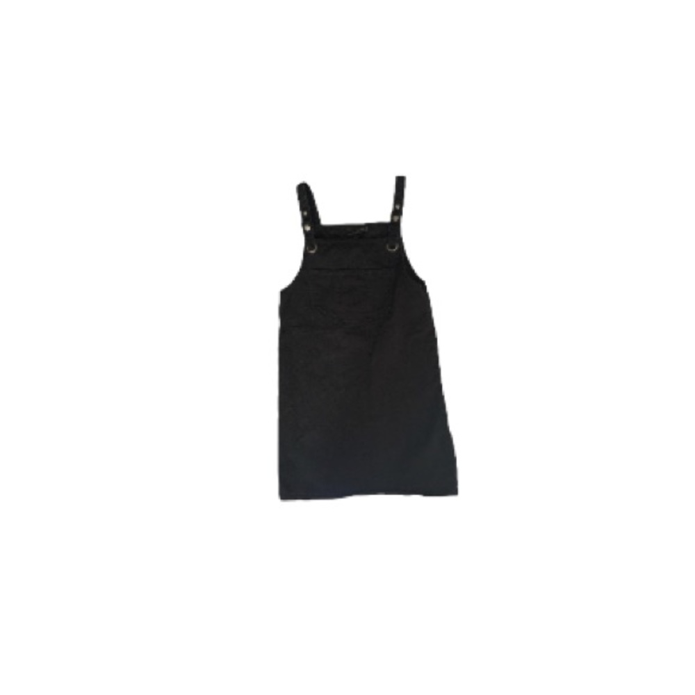 Monki Black Cotton Overall Dress - Women’s Size XS